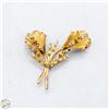 Image 1 : ESTATE BOND BOYD STERLING BROOCH WITH GOLD PLATING