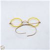 Image 1 : ANTIQUE YELLOW GOLD EYE GLASS FRAMES (NO LENSES)
