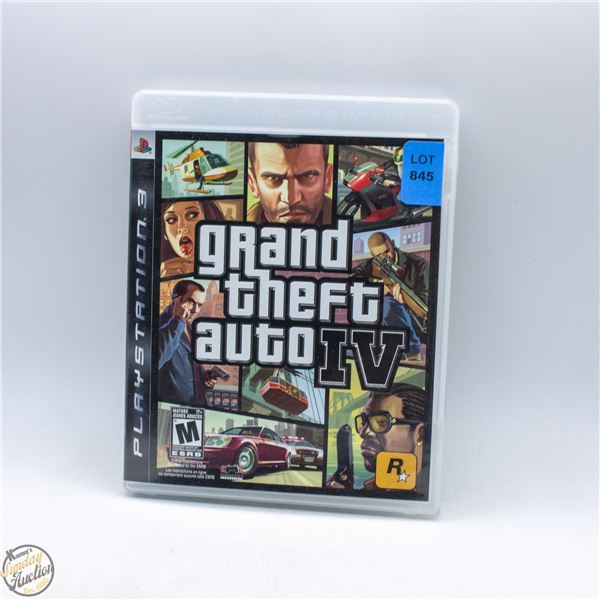 GRAND THEFT AUTO IV PS3 PLAYSTATION 3 VIDEO GAME