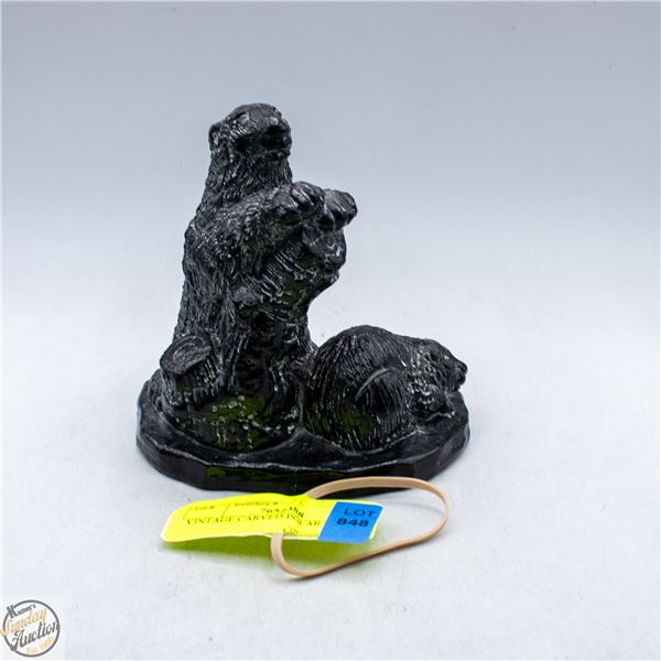 VINTAGE CARVED POLAR BEAR