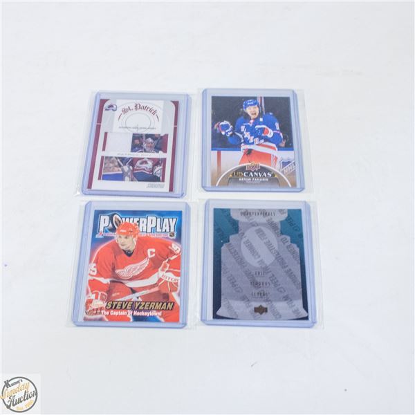 4 ASSORTED HOCKEY CARDS