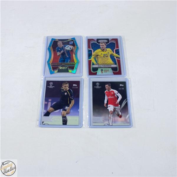 4 ASSORTED SOCCER CARDS