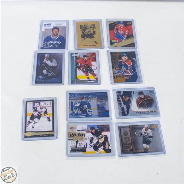 11 ASSORTED HOCKEY CARDS