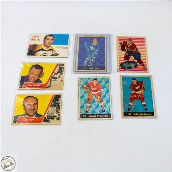 7 ASSORTED VINTAGE HOCKEY CARDS