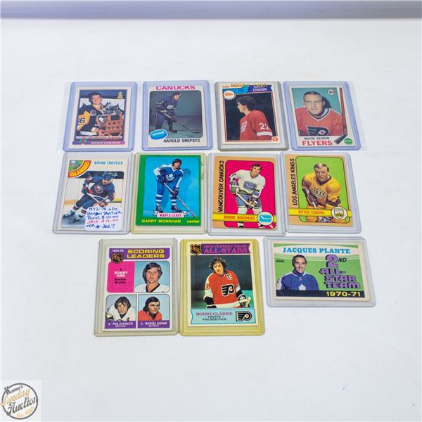 11 ASSORTED HOCKEY CARDS