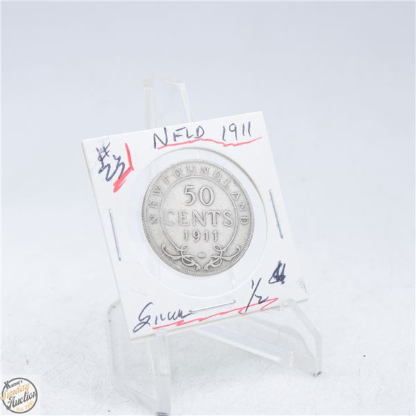 #4985-NEWFOUNDLAND 1911 50 CENT =