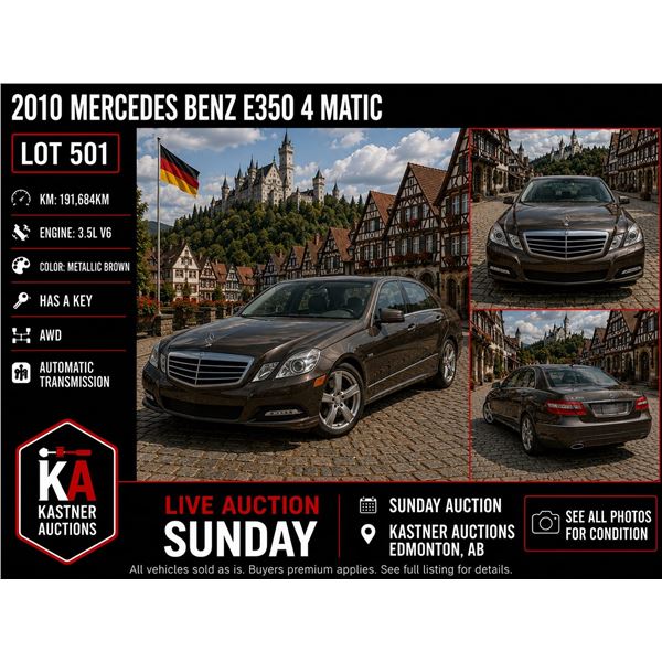 2010 MERCEDES BENZ E350 4 MATIC
