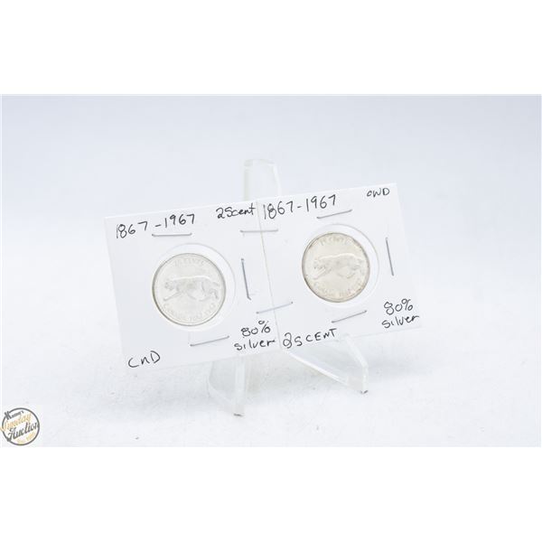#4934-PAIR OF 1867-1967 SILVER LIMITED EDITION