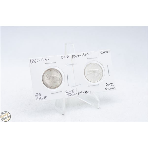 #4935-PAIR OF 1867-1967 SILVER LIMITED EDITION
