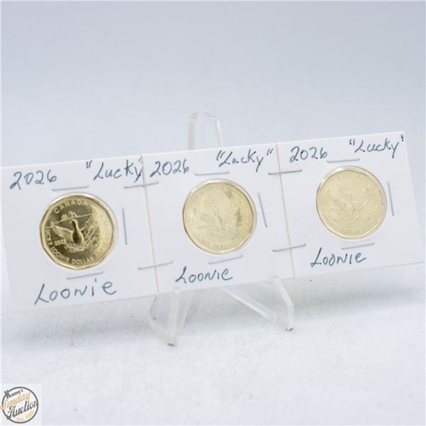 #4963-3X UNCIRCULATED 2026 “LUCKY LOONIE”