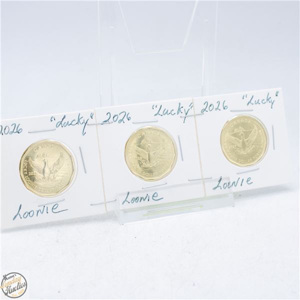 #4962-3X UNCIRCULATED 2026 “LUCKY LOONIE”
