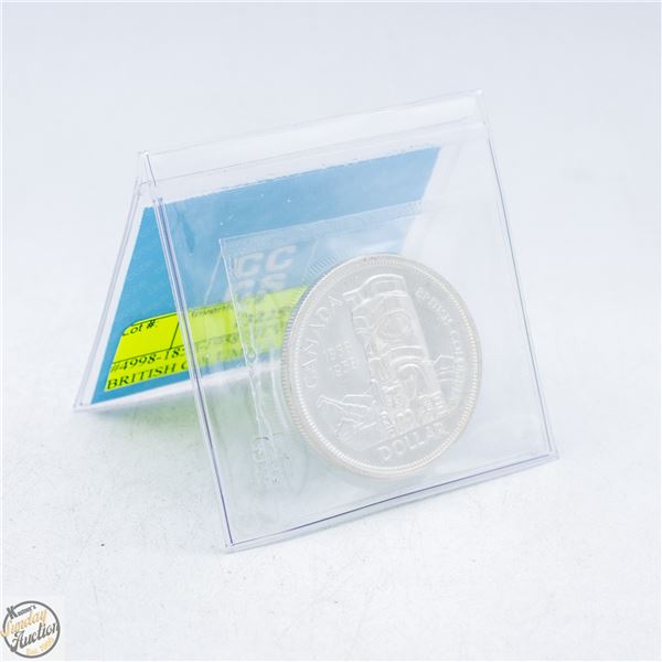 #4998-1858-1958 SILVER DOLLAR BRITISH COLUMBIA