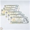 Image 1 : #4996- SIX 1973 CANADIAN ONE DOLLAR BILLS