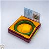 Image 1 : #5017-EMERALD GREEN JADE BANGLE WITH