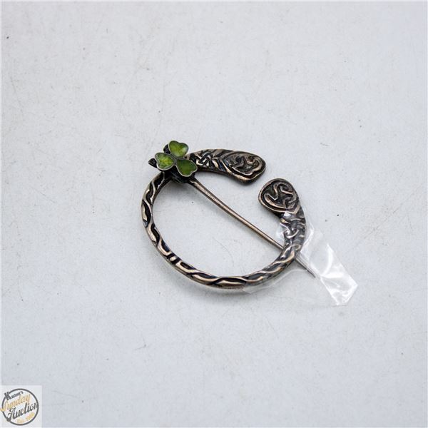 ESTATE VINTAGE STERLING SILVER CELTIC PENANNULAR