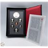 Image 2 : #5013-50% SILVER-1886-1986 7 PIECE SILVER SET WITH