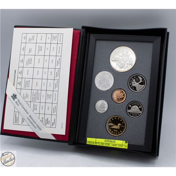 #5014-50 % SILVER -1690-1990 7pc SILVER SET WITH