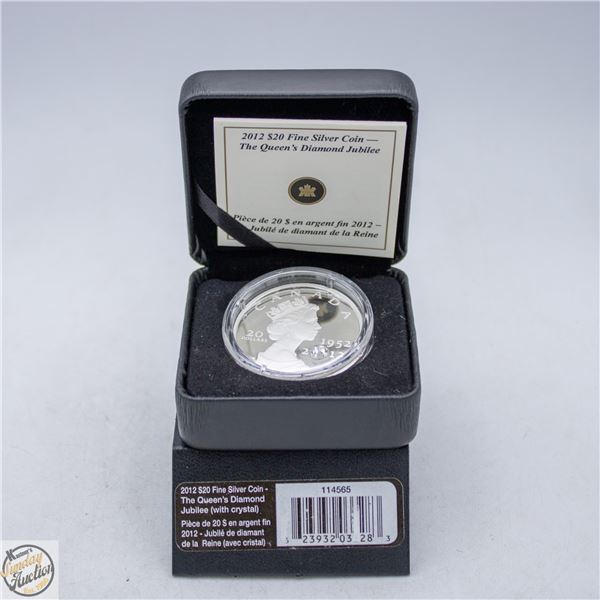 #5009-2012 $20 FINE SILVER COIN, THE QUEENS