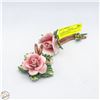 Image 1 : SET OF (2) NUOVA CAPODIMONTE PORCELAIN ROSES