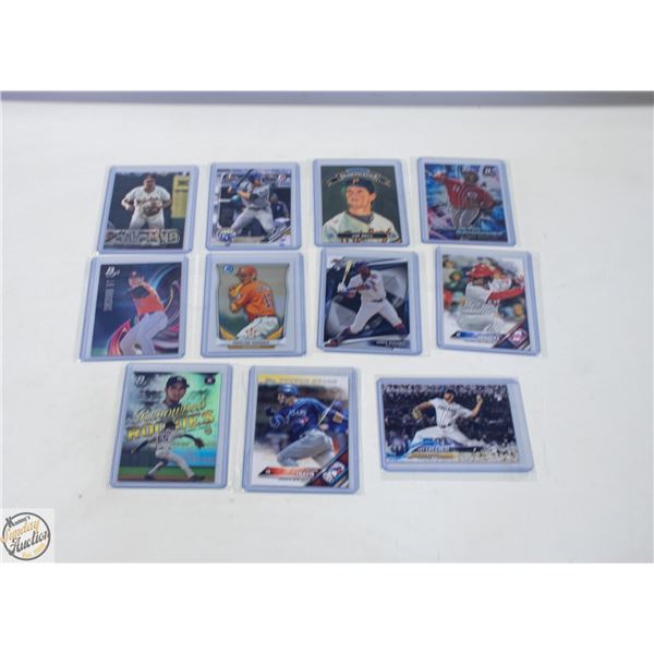 11 ASSORTED BASEBALL CARDS