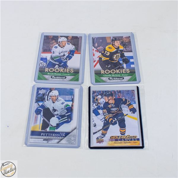 4 UPPER DECK AND PARKHURST HOCKEY CARDS