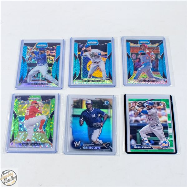 6 ASSORTED BASEBALL CARDS