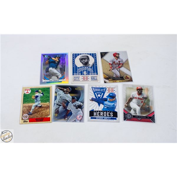 7 ASSORTED BASEBALL CARDS