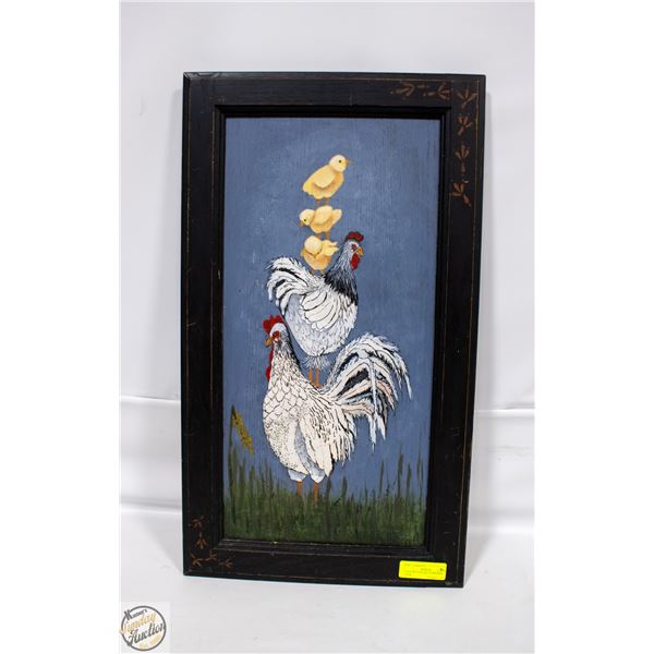 FOLK ART VINTAGE CUPBOARD DOOR