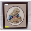 Image 1 : LARGE PETIT POINT MADONNA AND CHILD