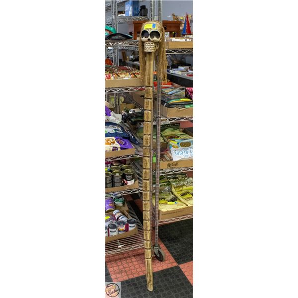 5'5" SKULL WALKING STICK