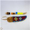Image 1 : HANDCRAFTED BONE KNIFE C/W BEADED SHEATH