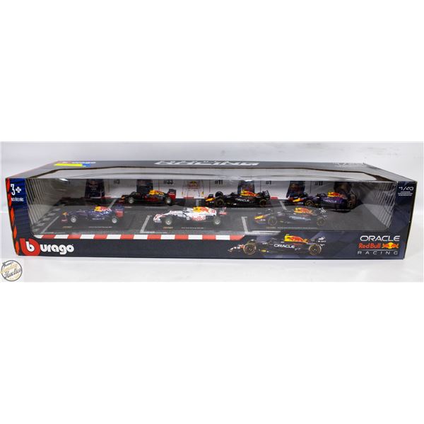 NEW BURAGO 1/43 6PC REDBULL DIECAST CARS