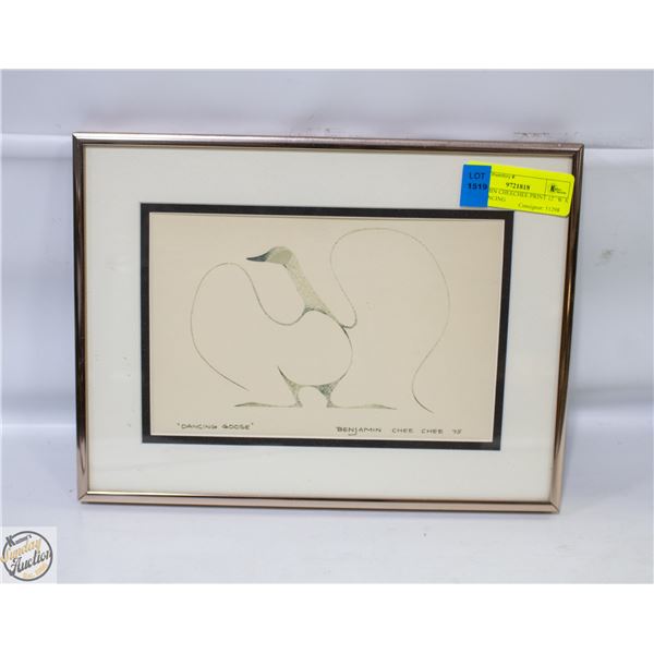BENJAMIN CHEECHEE PRINT 12"W X 9"H DANCING