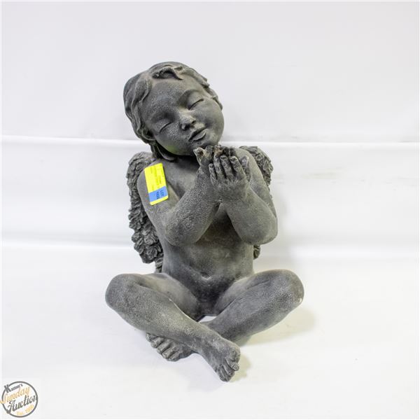 14" OUTDOOR CHERUB - STONE GARDEN