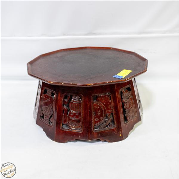 ANTIQUE HAND CARVED LOW TABLE