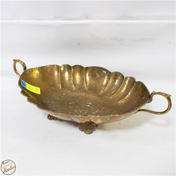 FOOTED HAMMERED FRUIT BOWL