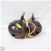 Image 1 : SET OF (2) STEEL BELLS C/W HANGING ROPES