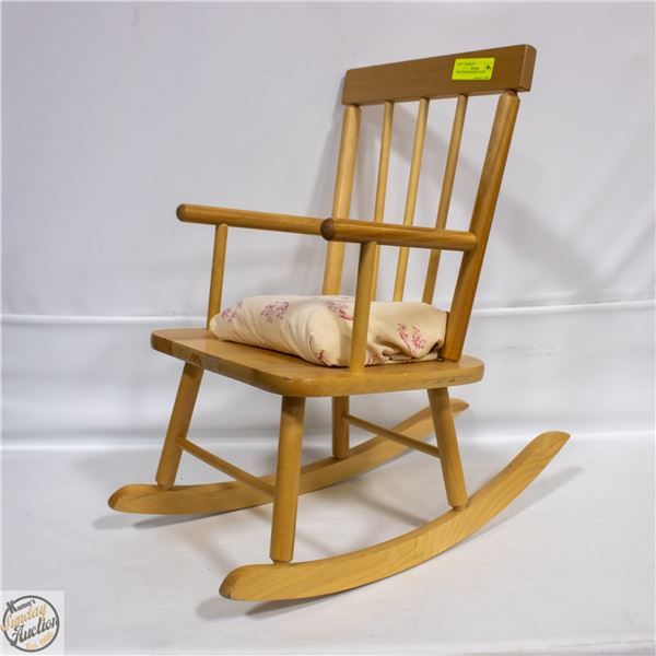 SMALL CHILD/DOLLS WOODEN ROCKING CHAIR