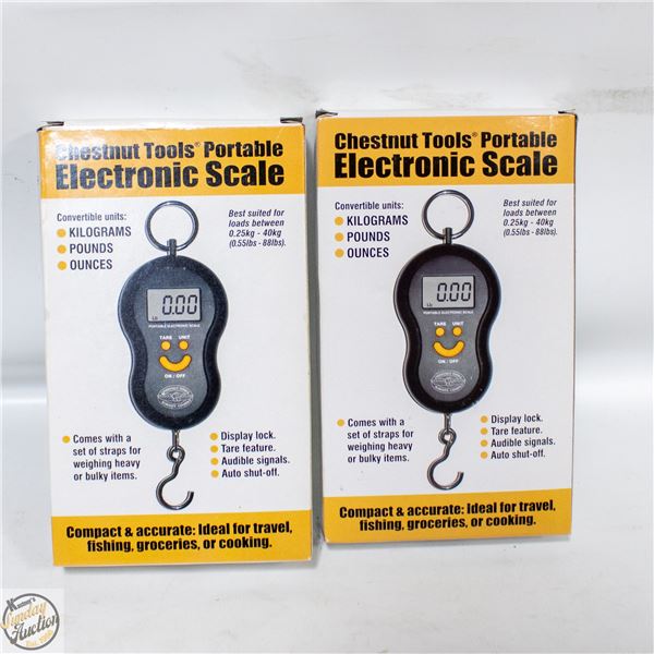 LOT OF 2 PORTABLE LUGGAGE SCALES