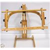 Image 1 : WOODEN QUILTING HOOP STAND DESIGNED