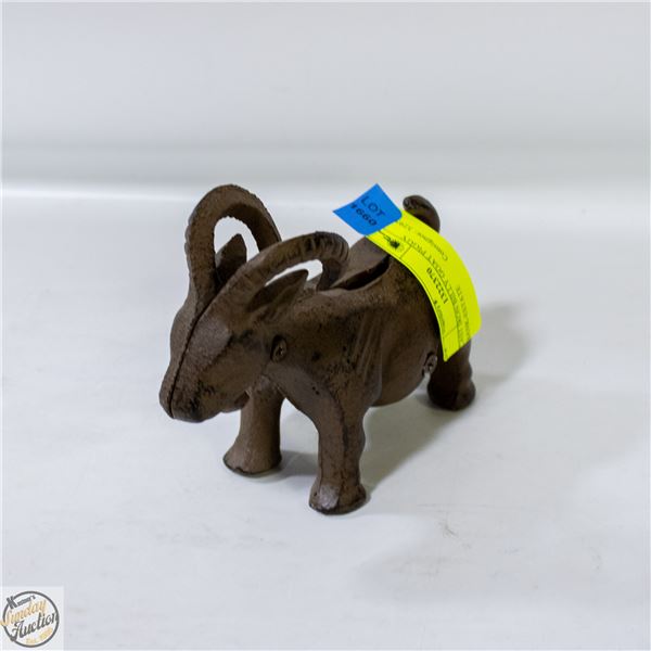 CAST IRON BILLY GOAT PIGGY BANK-ESTATE
