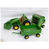Image 1 : JOHN DEERE TRACTOR WITH ROUND BAILER,