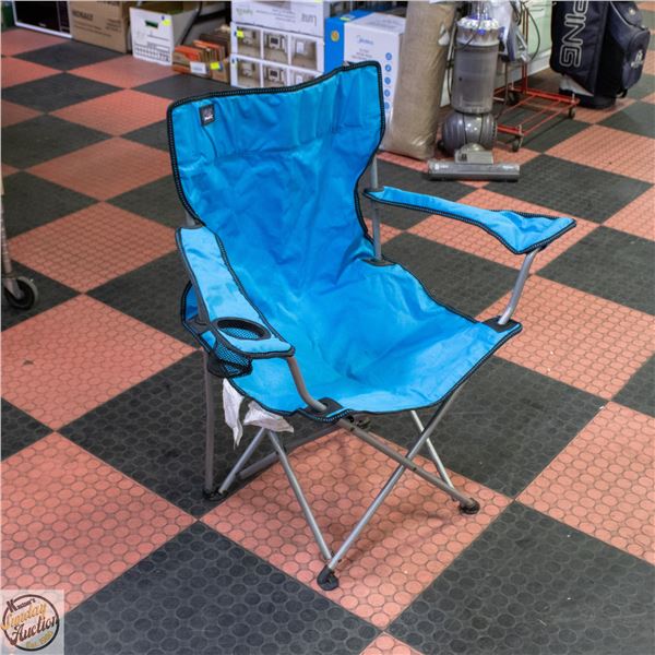 BLUE FOLDABLE CAMPING CHAIR