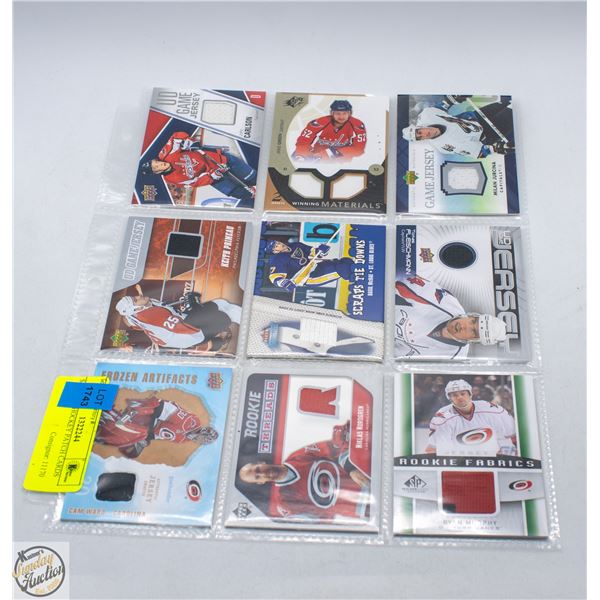 SHEET OF HOCKEY PATCH CARDS