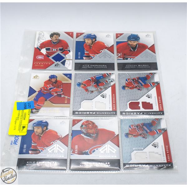 SHEET OF MONTREAL CANADIANS PATCH OR NUMBERED