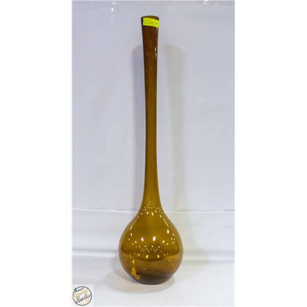 AMBER COLOR VASE TALL H-20.5"
