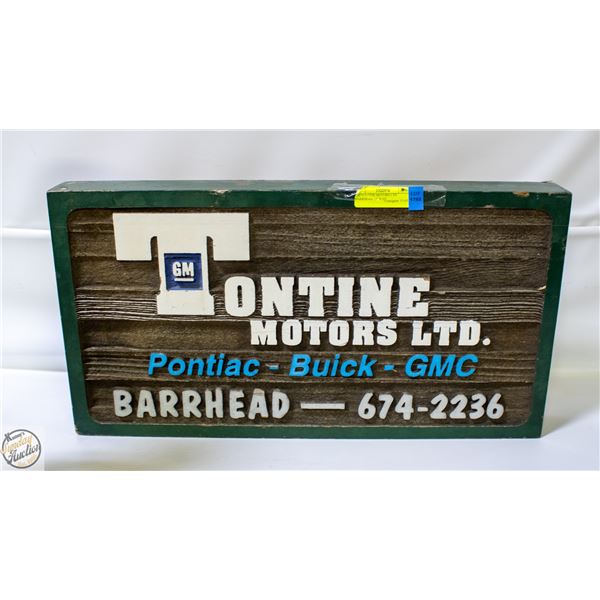 GM/TONTINE MOTORS LTD BARRHEAD 12" X 22"