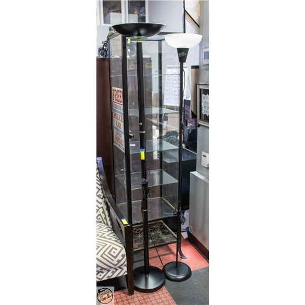 TWO LIVING ROOM POLE LAMPS