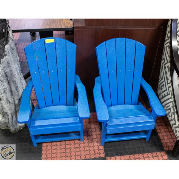 2 ADIRONDACK CHILDRENS CHAIRS FOR