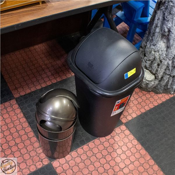 3 HOUSEHOLD GARBAGE/RUBBISH CANS